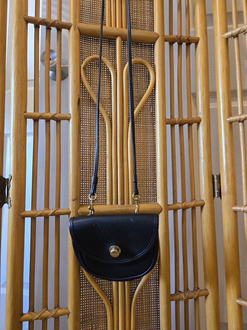 Vintage Coach Black Mini Belt Bag With Strap